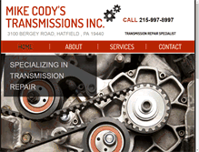 Tablet Screenshot of mikecodystransmissions.com